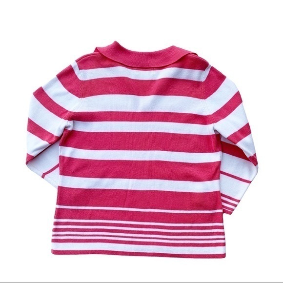 Worthington Pink & White 3/4 Sleeve‎ Sweater Medium - Picture 3 of 4